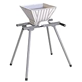 SQUEEZE master Fruit Apple Wine Classic Crusher With Stand-7 Litre/1.8Gallon Manual Grinder- Large Nylon Hopper-Nylon Teeth-Silver