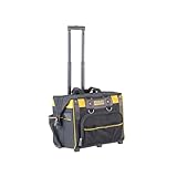 STANLEY FATMAX Open Mouth Rolling Rigid Tool Bag Trolley, Multi-Pockets Storage Organiser, FMST1-80148 , Black