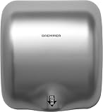 Bremmer Generic Turbo Hand Dryer | High Velocity Low Energy Eco Friendly Electric Dryer | Electric Hand Dryers for Toilets Commercial | Hand Dryer for Toilets (Silver)