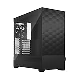 Fractal Design Pop Air Black - Tempered Glass Clear Tint - Honeycomb Mesh Front – TG side panel - Three 120 mm Aspect 12 fans included – ATX High Airflow Mid Tower PC Gaming Case