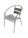 BE Furniture Aluminium Garden Chair, Stacking Patio Chair, Aluminium Bistro Chairs