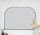 DEENZ Black Arch Over Mantle Mirror Ready To Hang, Ideal For Shelves And Bedroom Units, Sleek Minimalist Design.