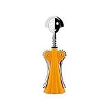 Alessi Anna G. AM01 DY - Design Corkscrew, in Thermoplastic Resin and Chrome-Plated Zamak, Yellow