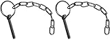 2x Linch Pin and Chain, 6mm, Ifor Williams, Trailer, Lynch pin, 36mm ring