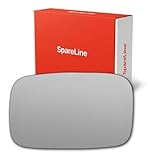 SpareLine Wing Door Mirror Glass - Adhesive‑Type Convex for Ford Escort 1986-1990 (Left/Near‑Side/Passenger)