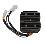 Niceminiwall Motorcycle Voltage Rectifier Regulator for F650GS F650ST F650CS ROAD FUNDURO, DC 12V Aluminium Heat Sink Fins, Black Battery Charging Control Unit