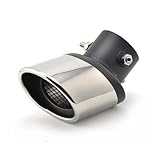 Exhaust Tip Tail For Audi A4 B5/A4 Quattro/A4 Avant/A4 Es/A5 S/A5 B8/A6 Hatchback Car Rear Tail Throat Accessories Stainless Steel Exhaust Pipe Muffler Tailpipe Tip,A