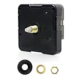 YHQZ 1 Pcs Quartz Clock Mechanism,Silent Quartz Clock Mechanism Movement Kits,Black Wall Clock Movement Parts Kits,Clock Mechanisms Battery Powered for DIY Clock Replacement Repair Home Office(Black)