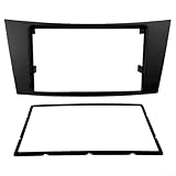 Vilgftyiet Car Radio Stereo Fascia Panel for Mercedes E Class W211 CLS C219, 2 DIN DVD GPS Navigation Mounting Frame, ABS Material, Black(173 * 98mm)