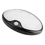 Dream Lighting Caravan Ceiling Light with Motion Sensor 12v LED Light Campervan Motorhome Interior Light IP44 Black Shell 3500K Warm White
