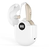 Rechargeable Hearing Amplifier for Adults with Smart Noise Reduction, BTE Hearing Amplifier for Seniors with Natural Sound, Charging Box Indicating Remaining Power(Brown)