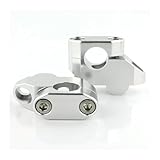 Heightening Clamp for HON&DA CBF600S CBX650 CBX750 FMX650 Motorcycle Offset Handle Bar Riser Back Moved Handlebar Risers(Silver)