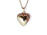 Antique Gold Heart Locket Necklace