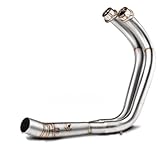 MOTORCYCLE EXHAUST MUFFLER FULL SYSTEM SLIP ON Motorcycle Muffler Exhaust Pipe For YAMAHA MT07 Mt-07 2014-2023 MENSUNUBNM(Gold)