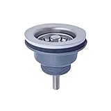 Qrity 84MM Sink Collection, Stainless Steel and PVC Kitchen Sink Basket Strainer Plug Waste G1½", Screws Length 70MM For Ceramic Washbasins