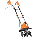 Electric Tiller Rotavator and Cultivator for Garden - Powerful 1050W Garden Shredder for Ground Preparation | 32cm Cultivating Width, 22cm Depth Garden Tiller Cultivator Rotovator | eSkde