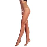 EVERSWE Women's Seamless Control Top Tights 15D, No Seam Pantyhose (Dark Skin, M-L)