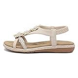 Lilley Sylvie Womens Cream Diamante Sandal - Size 4 UK - Off-White