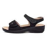 Softlites Shelby Womens Black Easy Fasten Sandal - Size 9 UK - Black
