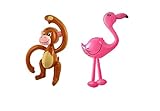 Henbrandt Novelty Inflatable/ Blow Up Monkey & Flamingo Fancy Dress Accessory