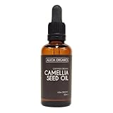 Alucia Organics Certified Organic Camellia Seed Oil 50ml - Pure, Natural, Cold Pressed, Certified Organic, Vegan, Cruelty Free, for Skin, Face, Body, Hair, Massage