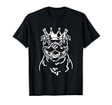Funny Staffordshire Bull Terrier Dog with Crown Dog Dogs T-Shirt