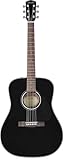 Fender CD-60 Dreadnought V3 DS Acoustic Guitar in Black with Walnut Fretboard, Great for Beginners, Comes with Free Virtual Lessons