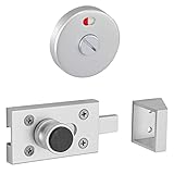 Satin Anodised Aluminium Cubicle Door Lock with Buffer Indicator Release and Keep for Toilet Cubicles