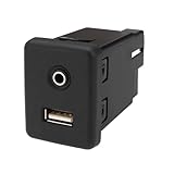 EMSea Car USB Charging Socket Connector and AUX Charging Socket Connector 13599456 Compatible with Vauxhall Insignia A Astra K, Black