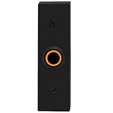 Newhouse Hardware Rectangular Lighted Wired Metal Doorbell Button in Black BT6BL, for Doorbell Chime, Buzzer, or Ringer, Door Bell Button Only, Buzzer Button with LED Button Light
