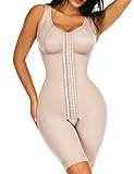 FeelinGirl Shapewear for Women Tummy Control Full Body Shaper for Women Fajas Colombianas Open Crotch(Beige M)