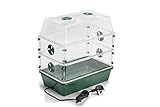 EarlyGrow MPL50122/2 Heated Medium Propagator with Two Vented Height Extender Sets for Seed Germination and Plant Growth 38 x 24 x 40 Centimetres