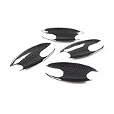 CAWEUER Compatible with BMW 3 Series G20 G28 2020 2021 2022 2023 ABS Car Carbon Fiber Texture Exterior Door Handle Doors Bowl Cover Decoration Trim(Door Bowl)