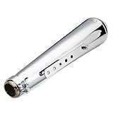 For Suzuki GN125 EN125 Universal Motorcycle Exhaust Muffler Pipe Modified Tail System Motorcycle Exhaust Pipe(Chrome)