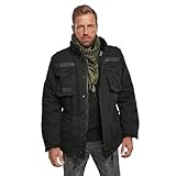 Brandit Men Military Coat, Black, XL