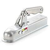 CZC AUTO Trailer Coupling Hitch - Heavy Duty Steel up to 800kg for 50mm Tow Ball and Square Drawbar (11602U)