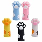 FYHJNC 10 Pieces Pencils Caps Cat Paw Pencil Toppers Cartoon Pencil Topper Clip Office School Supplies for Kids (5 Color)