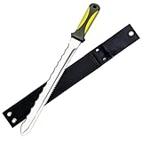 Insulation Knife with Sheath - Serrated Stainless Steel Saw for Cutting XPS & PIR Foam Board, Rockwool, Polystyrene and Loft Insulation Materials (YHSC)