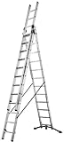 Hailo 9312-501 150 Kg Profi Combination Ladder, 3 x 12 Rungs