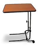 Aidapt Overbed Table Height and Angle Adjustable with Wheels,Lap Top, Eating,Over-Chair,Tilting,Crafting,Darkwood Finish,Easy Adjustment,No Tools Required,Mobility,Elderly,Disabled