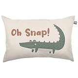 rucomfy Fibre-Filled Printed Kids Safari Friends Rectangular Cushion with Filling - Perfect for Childrens Playroom or Bedroom - Arrives Pre-Filled with Fibre Inner - (Safari Friends, 50x30cm)