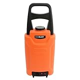 Water Fed Trolley 30 Litre Tank 7M Garden Plant Watering Hose Portable Carrier Cart Wheels Handle Storage Basket High Pressure Spray Gun 2 Settings Rechargeable Multifunctional Accessories Included