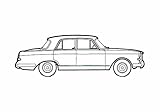 A4 Photo Blueprint Vanden Plas Princess R 4 Litre Sedan 1965
