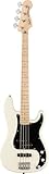 Squier by Fender Affinity Series Electric Precision Bass Guitar, Maple Fingerboard, Olympic White, Comes with Free Virtual Lessons