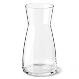 Vases, Vase Flowers Glass, Ledoir 20cm 8 Inch Tall Modern Essentials 1L Clear Modern Living Room Round Flower Jug Pampas Decor Simplistic Gifting Flowera Tulip Rose