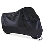 KLSDB Motorcycle Covers for Kawasaki 1400 GTR, Motorcycle Garage Cover Breathable Moped Protective Covers Durable Accessories,A/Black