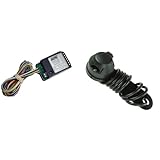 Maypole 12V 7 Way Bypass Relay with Audible Buzzer Trailer and Caravan Towing Electrics & 7 Pin 12N Pre-Wired Towbar Socket Assembly Complete with 1.5m Cable, Flexible Gasket and Mounting Plate