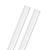 M METERXITY 2-Pack Clear Rigid Acrylic Pipe, 17mm[0.67"] ID x 21mm[0.83"] OD Plastic Round Tube for Water Cooling System/Lamps/Fountains/Aquariums/Display Stand, Acrylic Tubing [305mm/12IN]