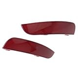 Kacepar Rear Bumper Reflector, Rear Left and Right Bumper Reflective Marker Lamp Light Reflector Compatible with Volvo V50 S40 2008-2015, Red