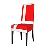 GGsdaf Denmark Danish Flag Dining Chair Protector fits most dining chairs without armrests suitable for home kitchens